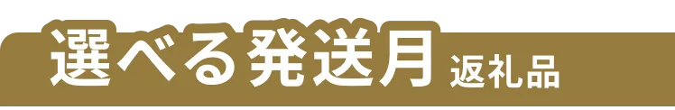選べる発送月 返礼品